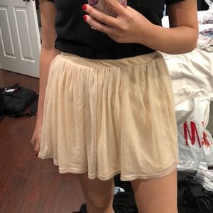 Peach mini skirt